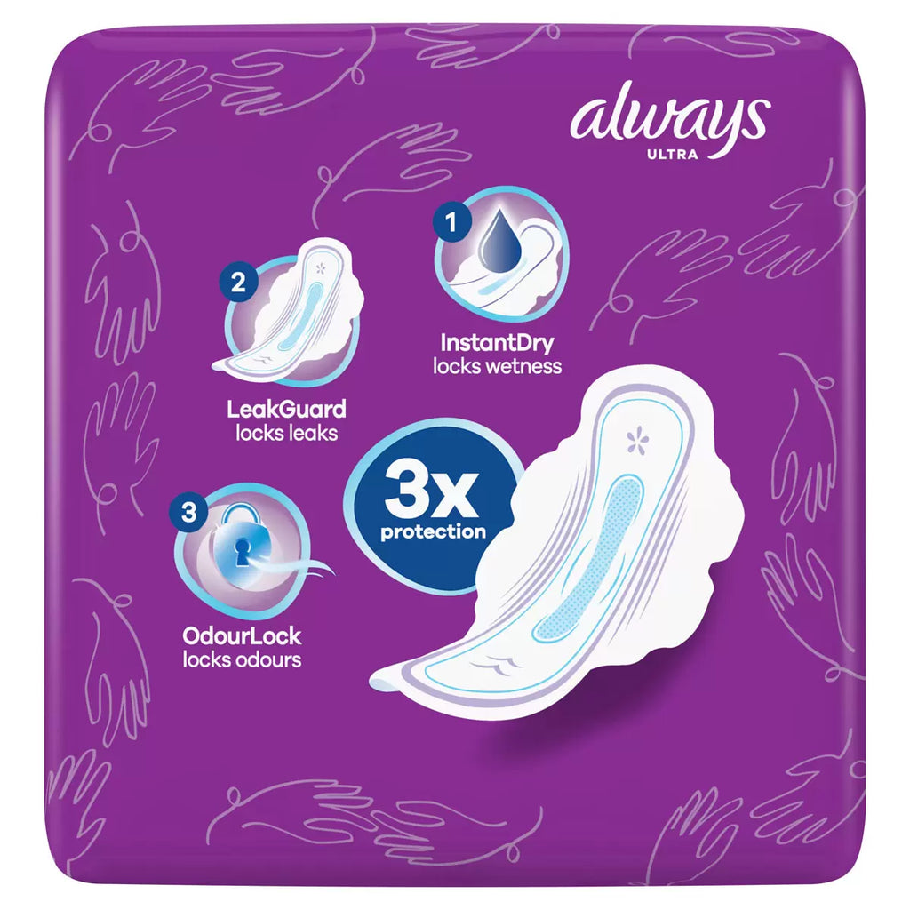 Always Ultra Long Size 2 Sanitary Towels With Wings, 48 Pads, multiple option