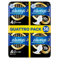 Always Ultra Night Quattro Packs, 36 Pack, multiple option