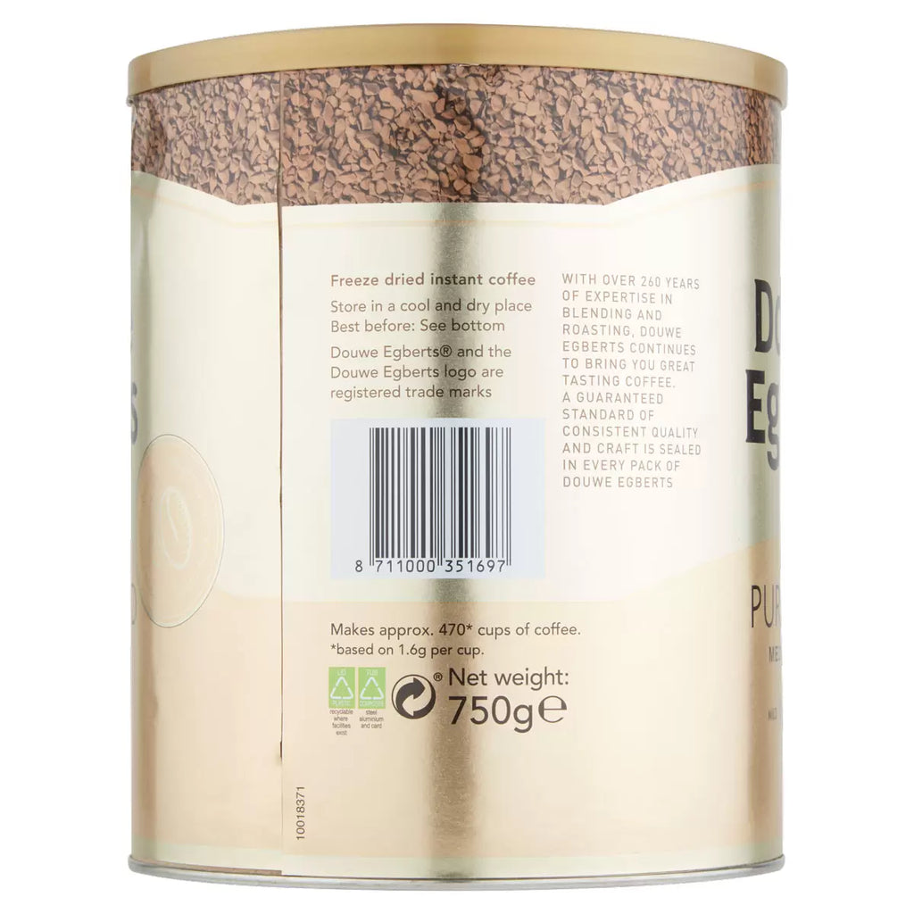 Douwe Egberts Pure Gold Instant Coffee, 750g, multiple option