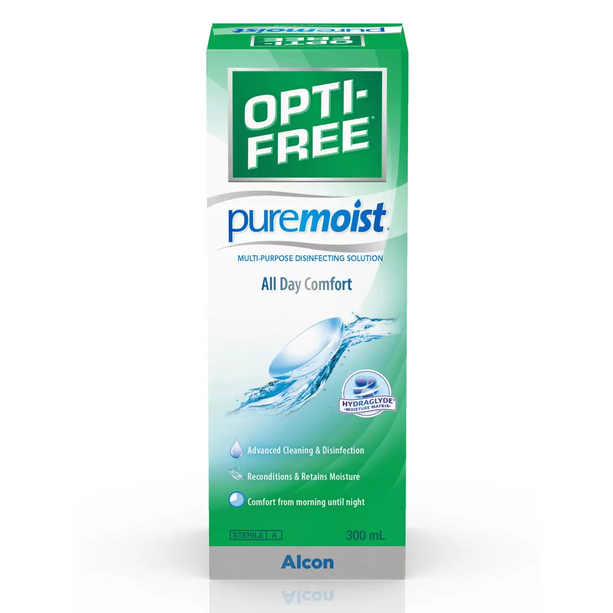 Opti-Free Pure Moist Multi-Purpose Disinfecting Solution, 4 x 300ml (6 Months Supply)