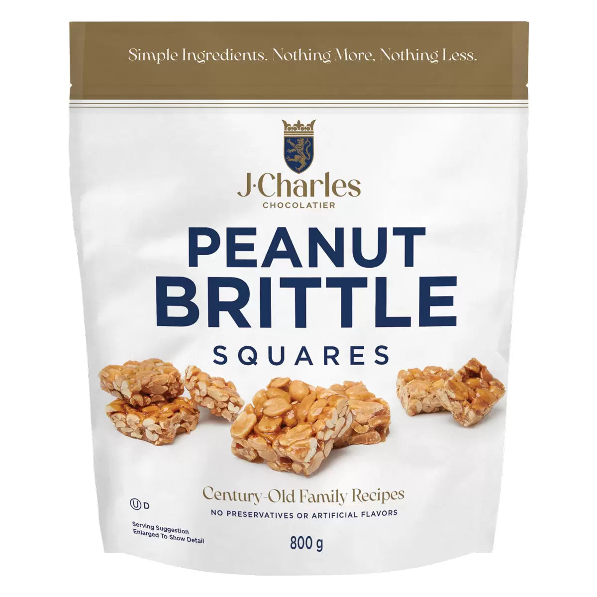 J.Charles Peanut Brittle Squares, 800g, multiple option