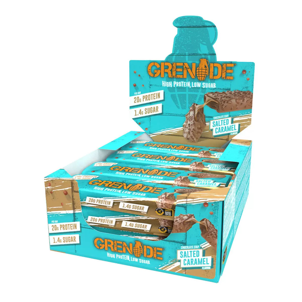 Grenade Salted Caramel Bars, 12 x 60g, multiple option