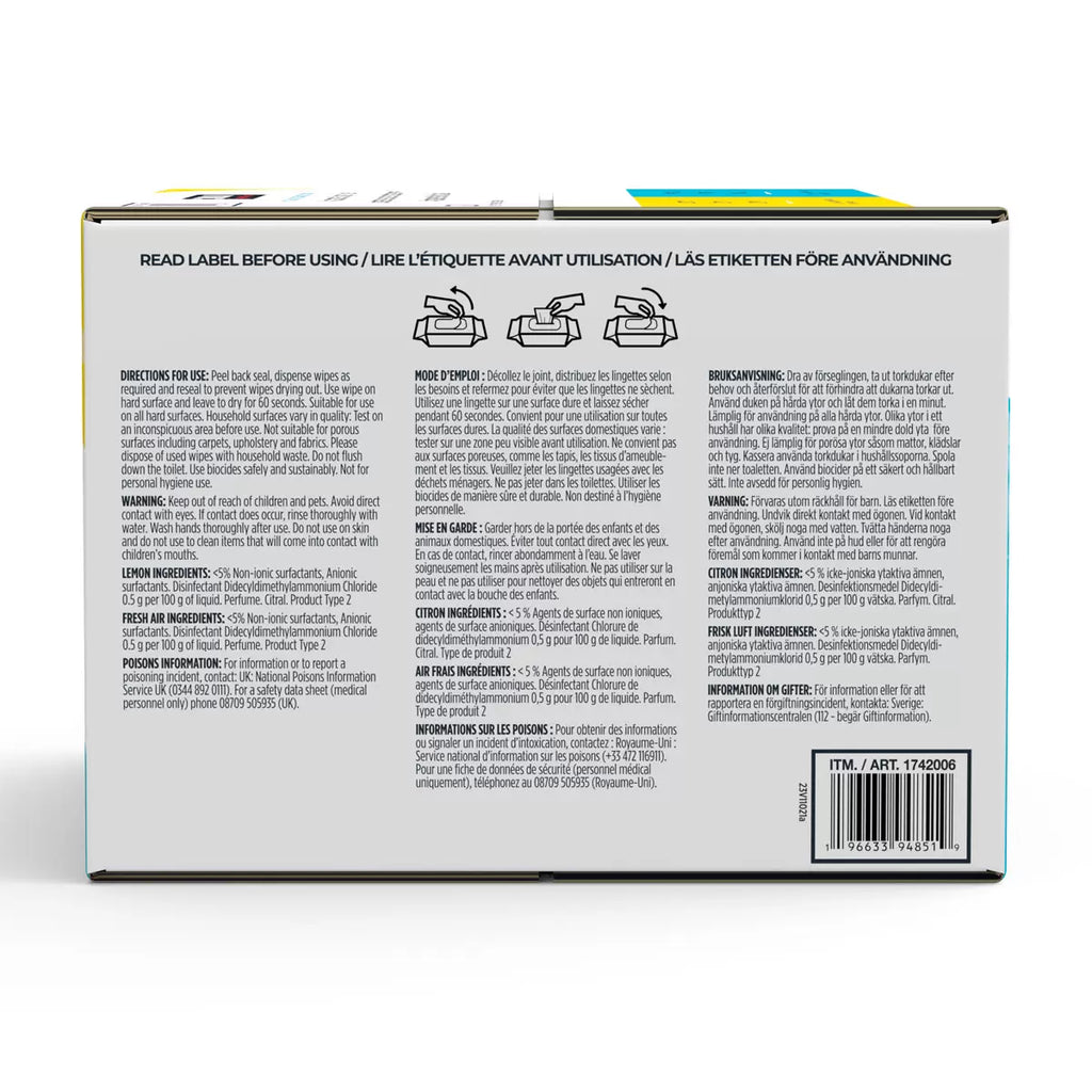 Kirkland Signature Antibacterial Surface Wipes, 4 x 80 Wipes (320 Sheets)