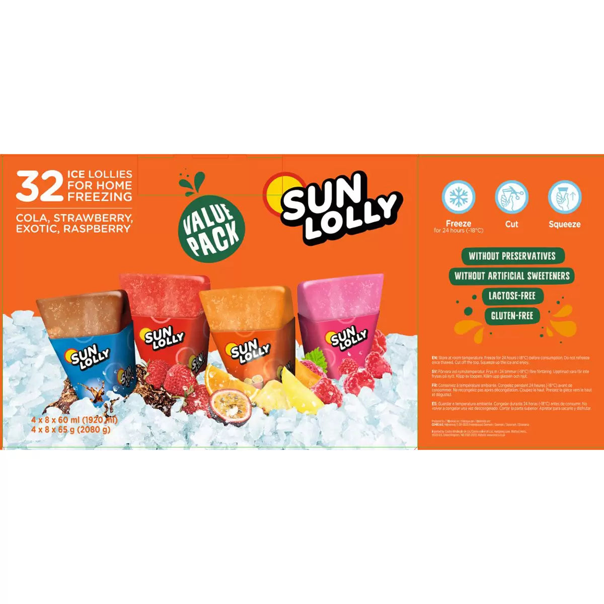 Sun Lolly Variety Pack, 32 x 60ml
