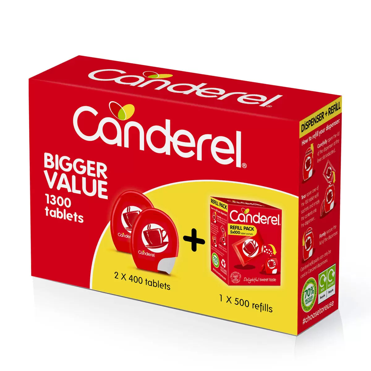 Canderel Tablets, 1300 Pack, multiple option