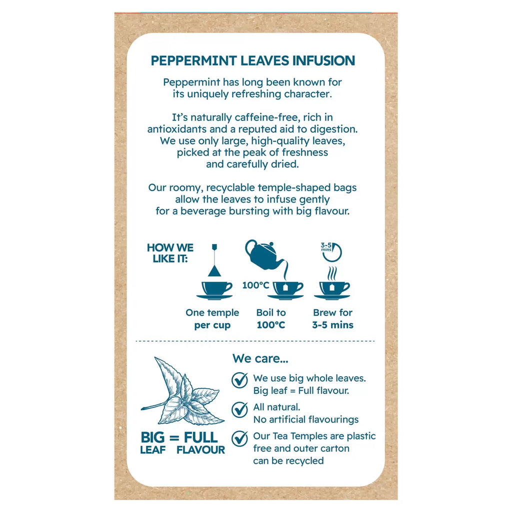 Cafe Tea 100% Peppermint Leaves Teabags, 240 Pack, multiple option