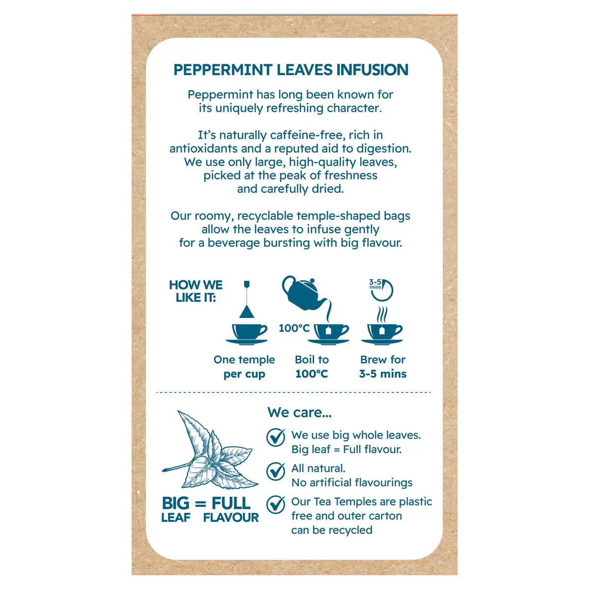 Cafe Tea 100% Peppermint Leaves Teabags, 240 Pack, multiple option