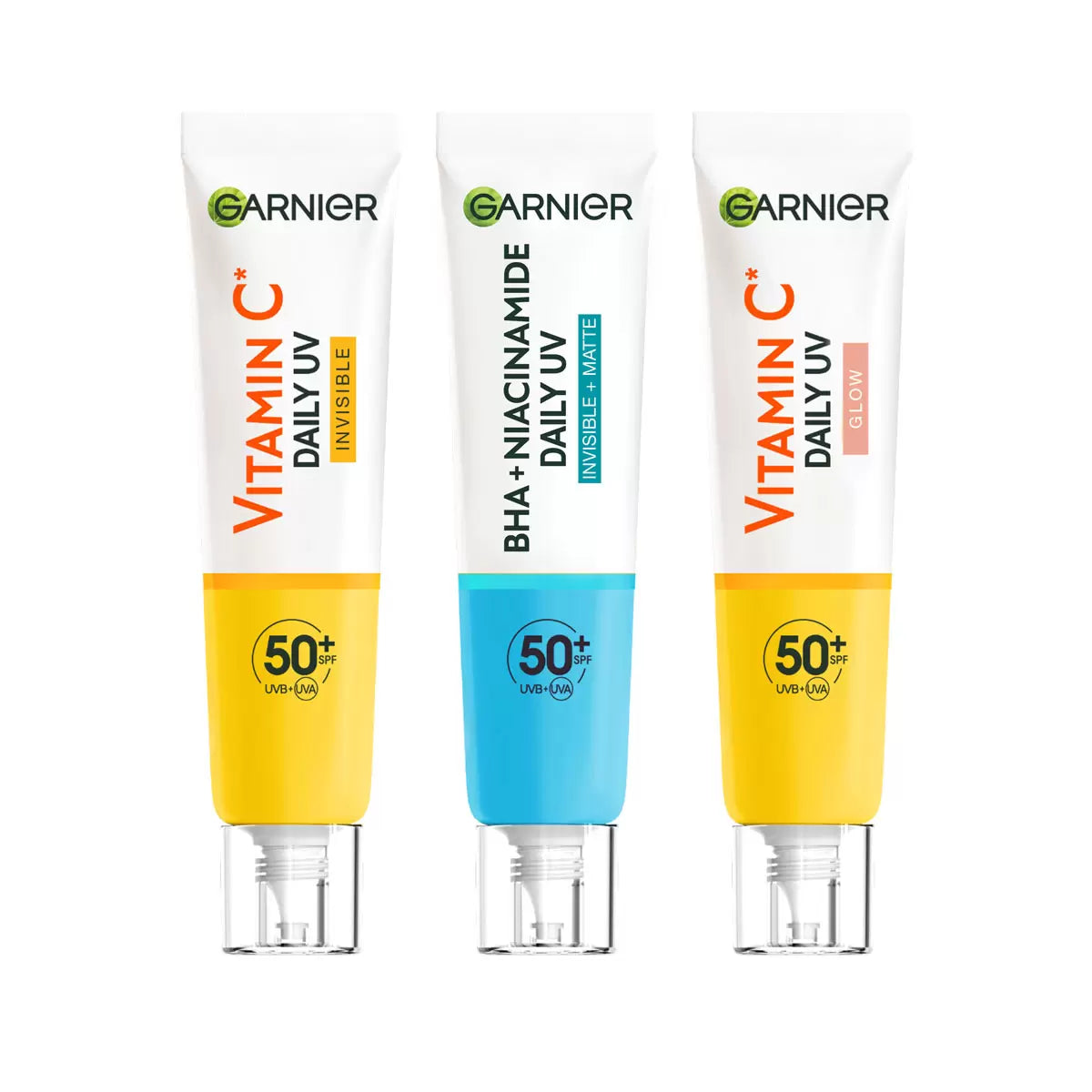 Garnier Daily UV Fluid, SPF 50+, Vitamin C Sheer Glow, Invisible & BHA+