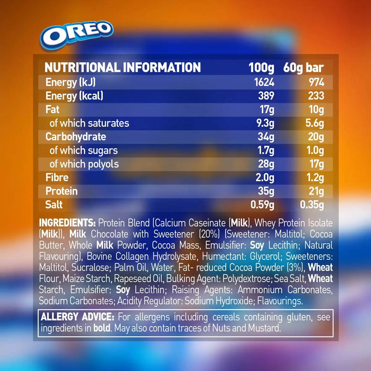Grenade Oreo, 12 x 60g, multiple option