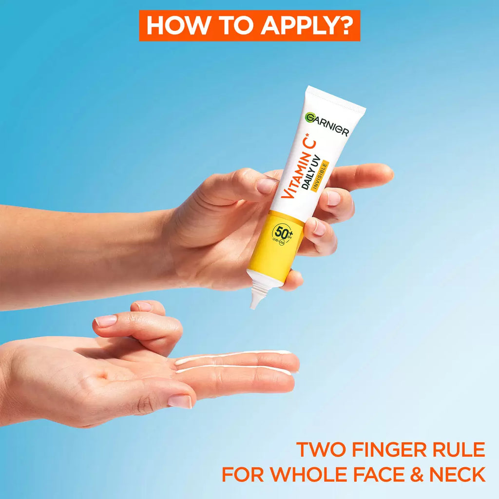 Garnier Daily UV Fluid, SPF 50+, Vitamin C Sheer Glow, Invisible & BHA+