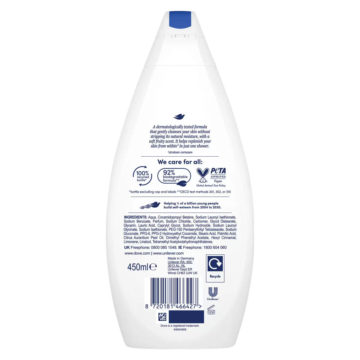 Dove Body Wash 6 x 450ml