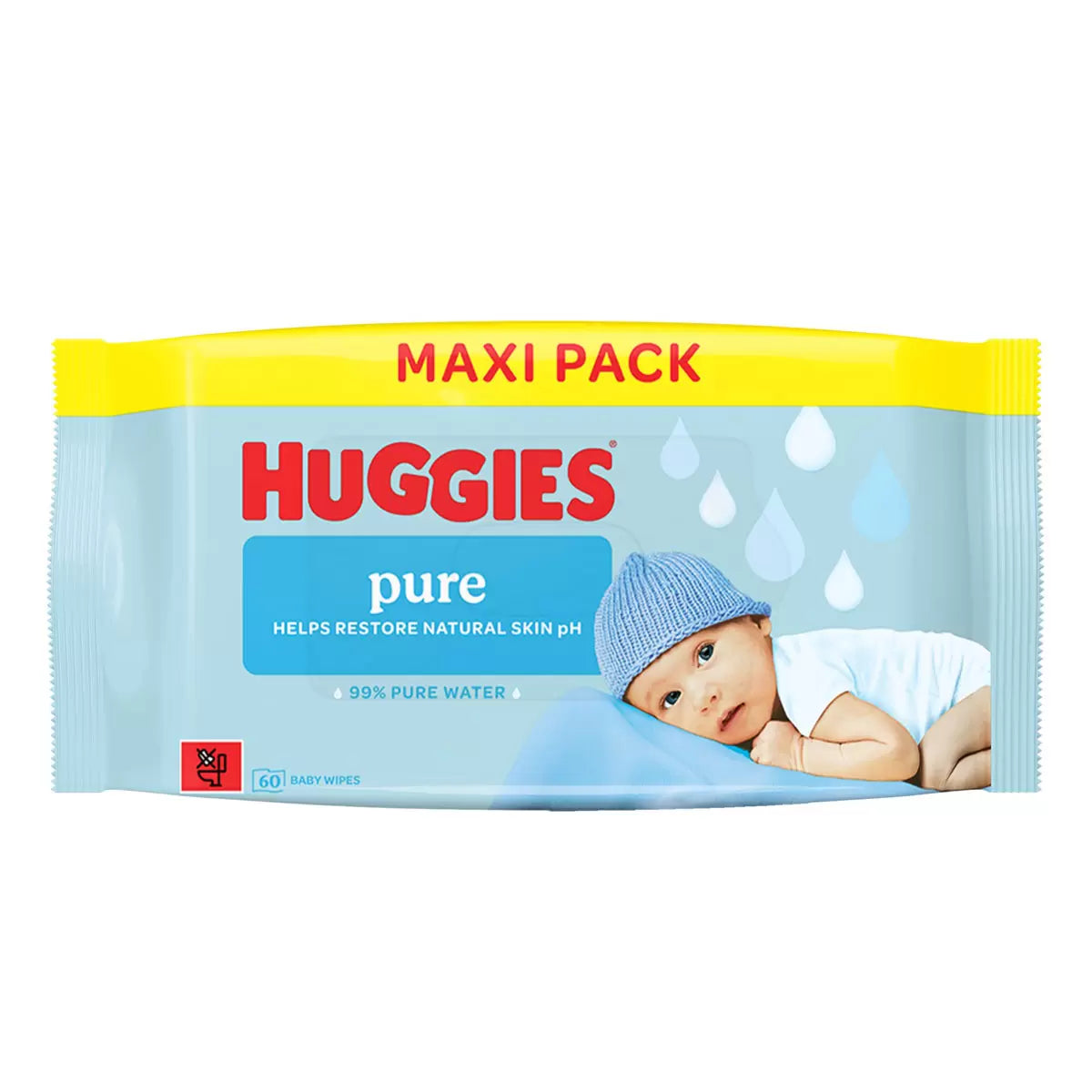 Huggies Plastic Free Baby Wipes, 12 x 60