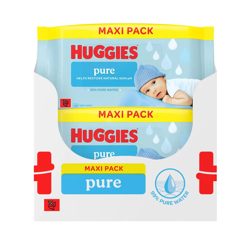 Huggies Plastic Free Baby Wipes, 12 x 60