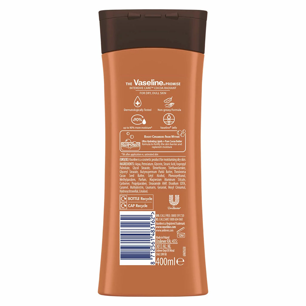 Vaseline Cocoa Radiant Lotion, 6 x 400ml