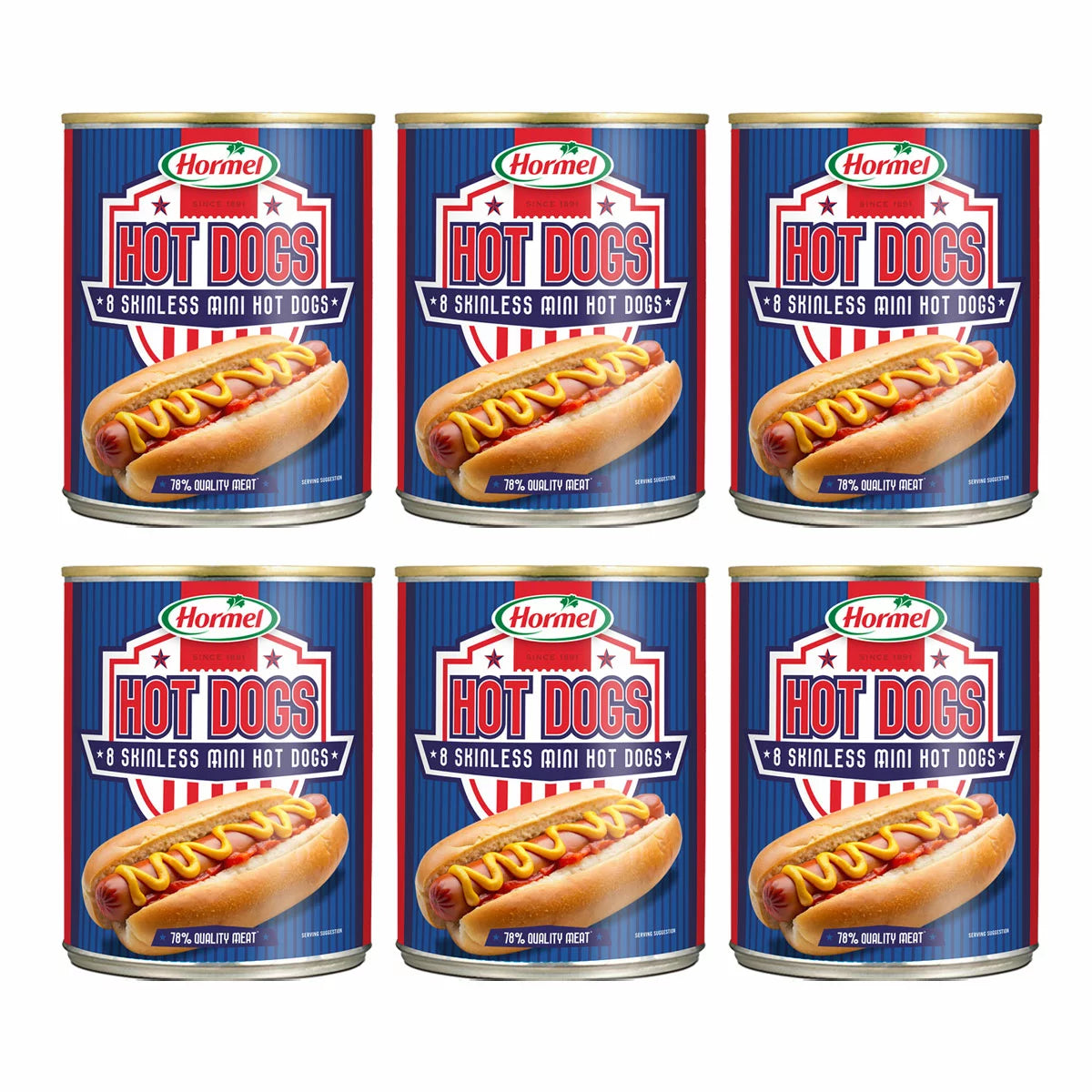 Hormel Hot Dogs, 6 x 405g