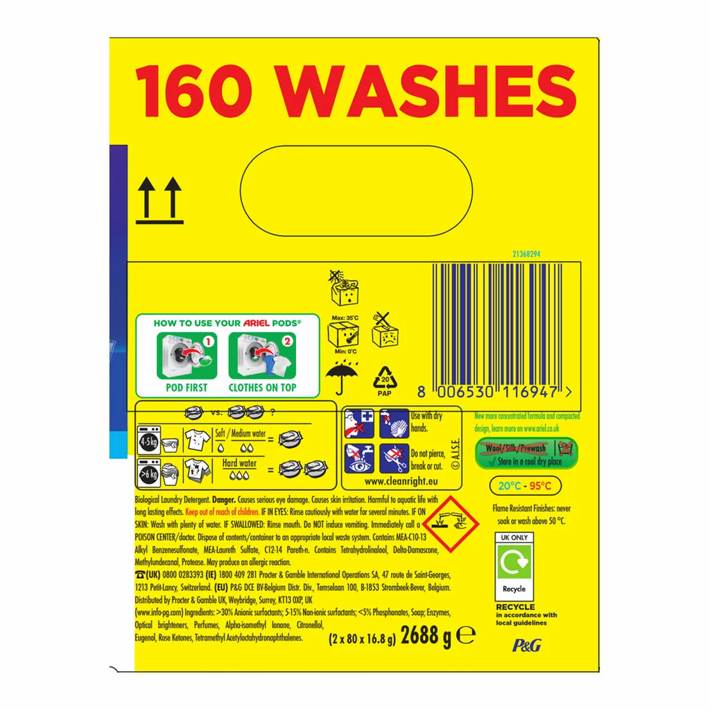 Ariel Colour 4 in 1 Pods, 160 Wash