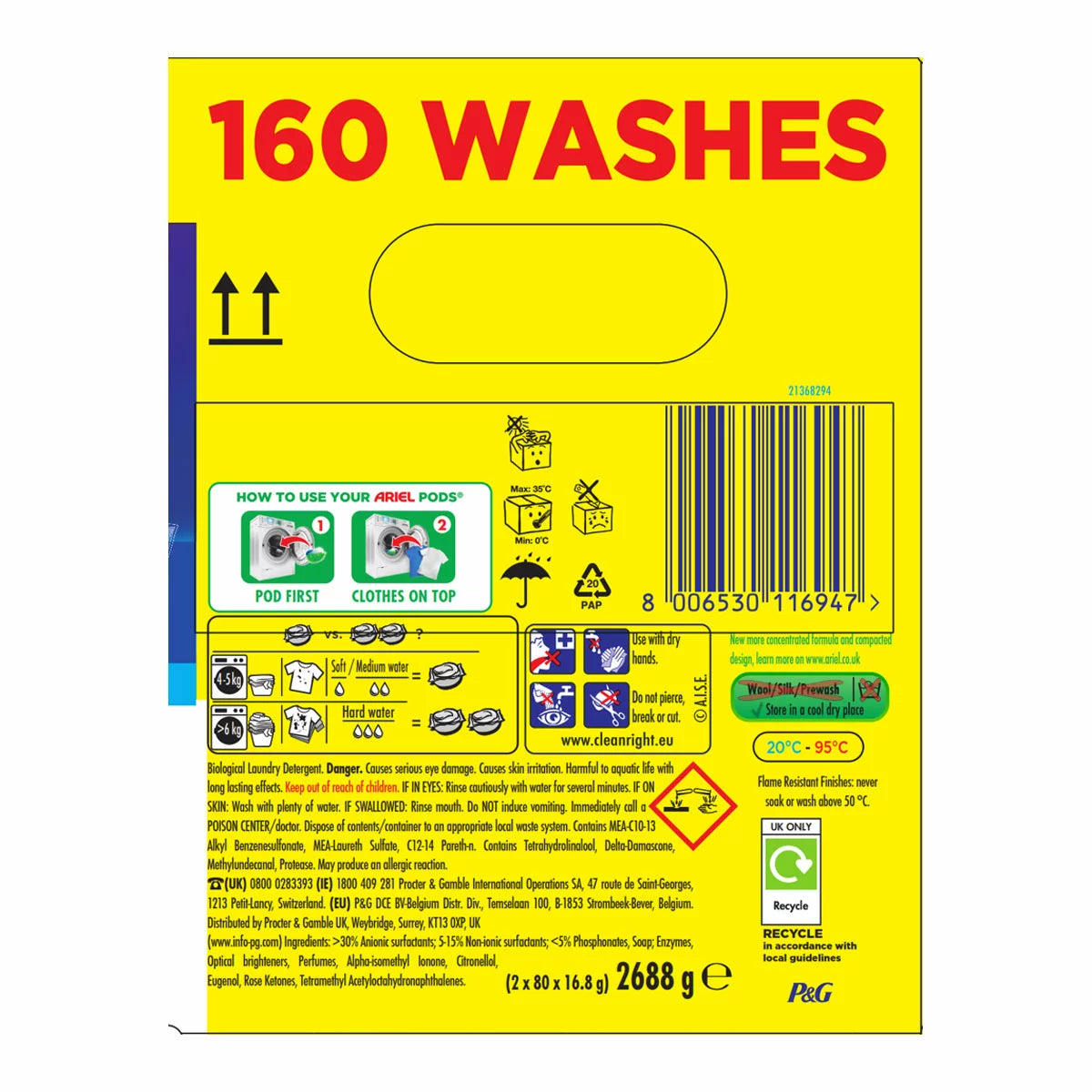 Ariel Colour 4 in 1 Pods, 160 Wash