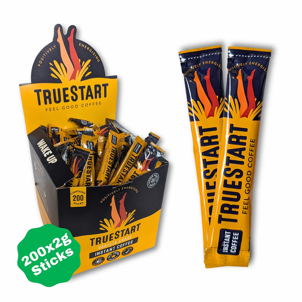 TrueStart Barista Grade Instant Coffee Sticks, 4 x 200 x 2g