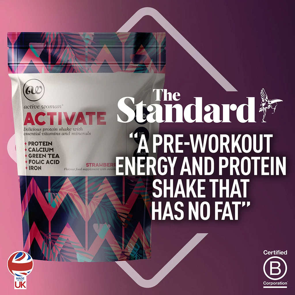 Active Woman Activate Strawberry Protein & Energy Shake, 2 x 450g