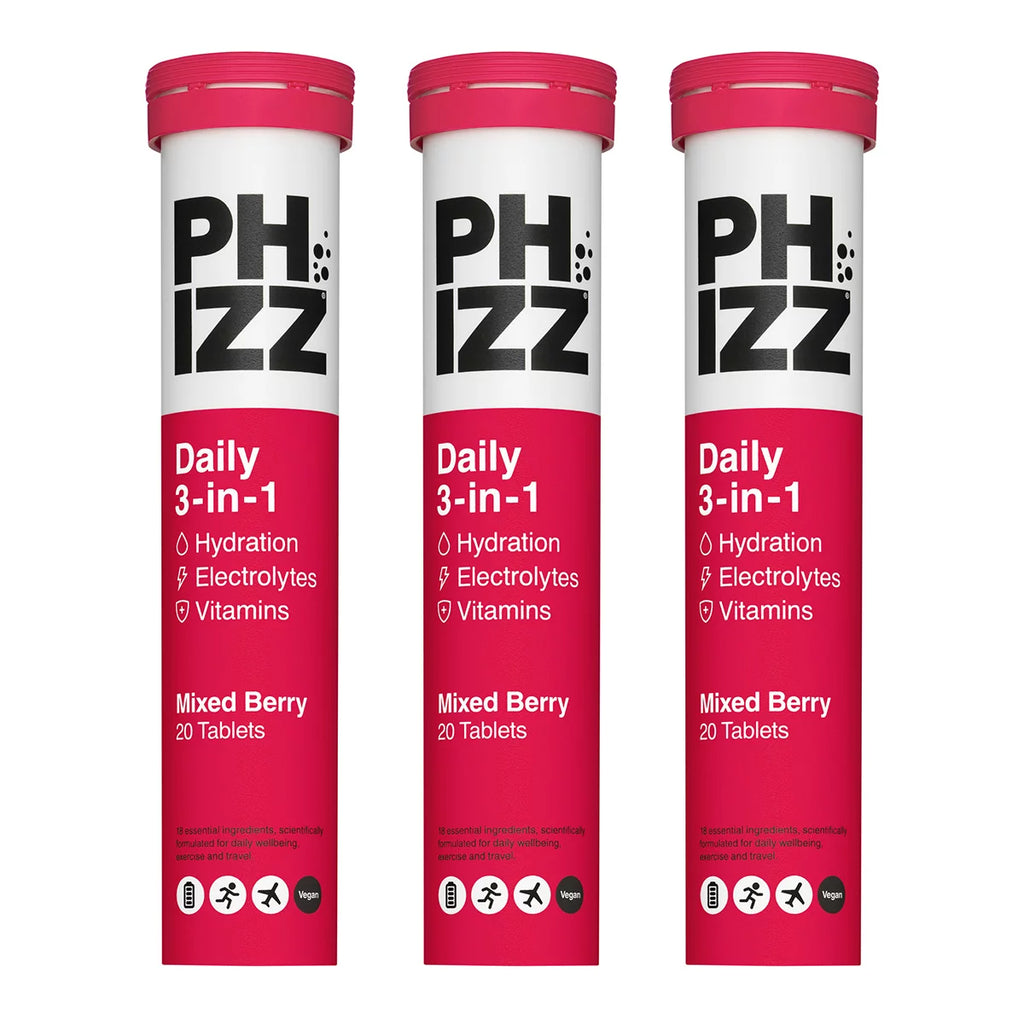 Phizz Mixed Berry Electrolytes, 3 x 20 Tablets