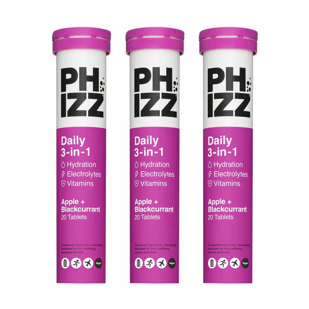 Phizz Apple & Black Currant Electrolytes, 3 x 20 Tablets