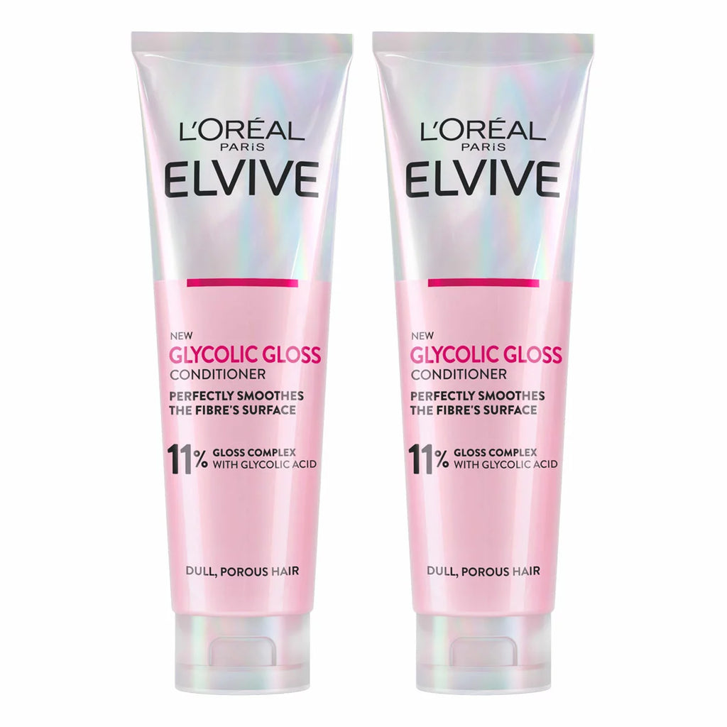 L'Oréal Paris Elvive Glycolic Gloss Conditioner, 2 x 150ml