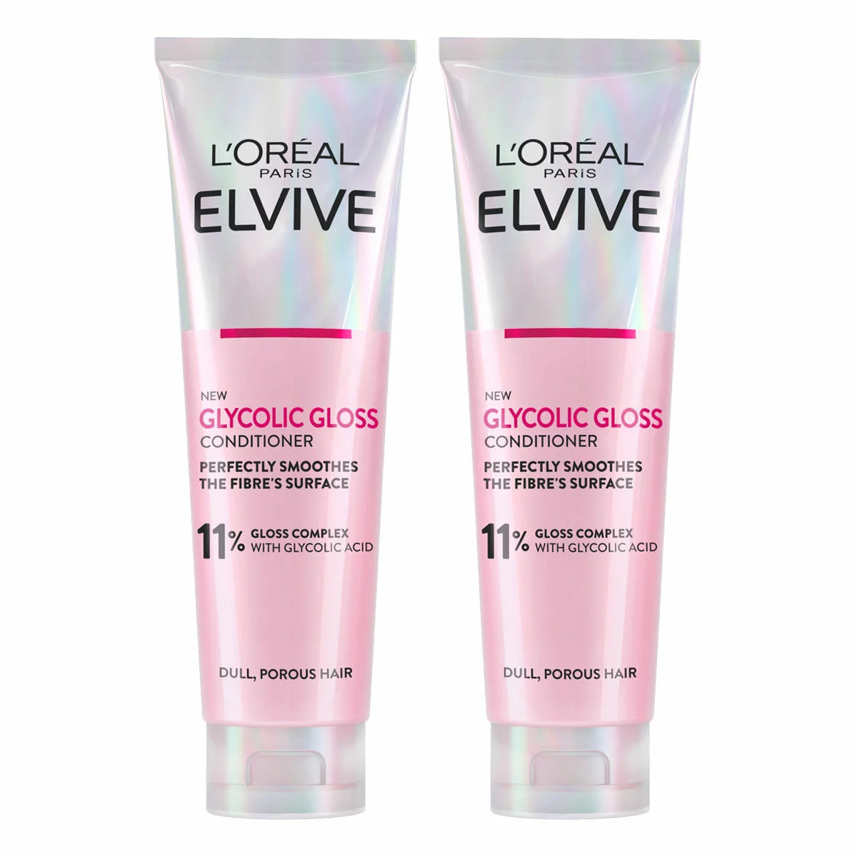 L'Oréal Paris Elvive Glycolic Gloss Conditioner, 2 x 150ml
