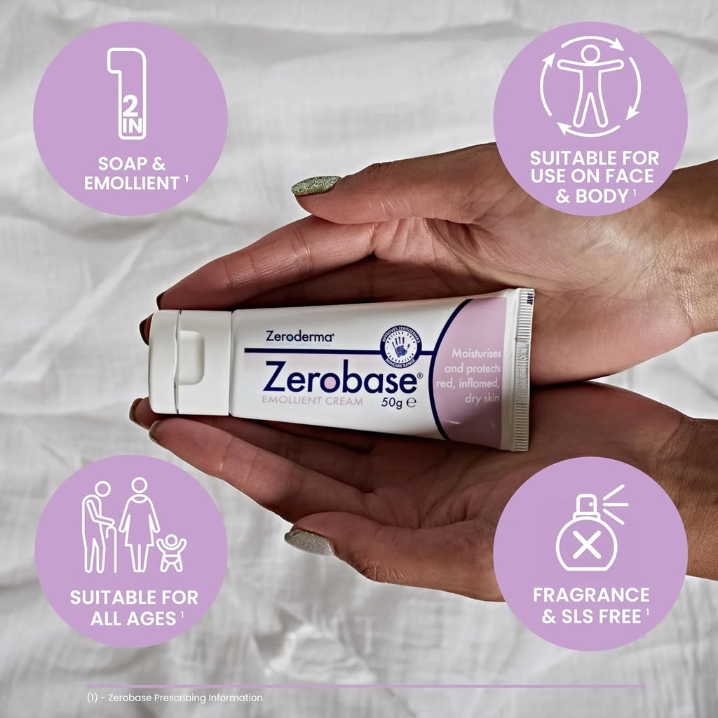 Zerobase Emollient Cream 50g (Pack 3)