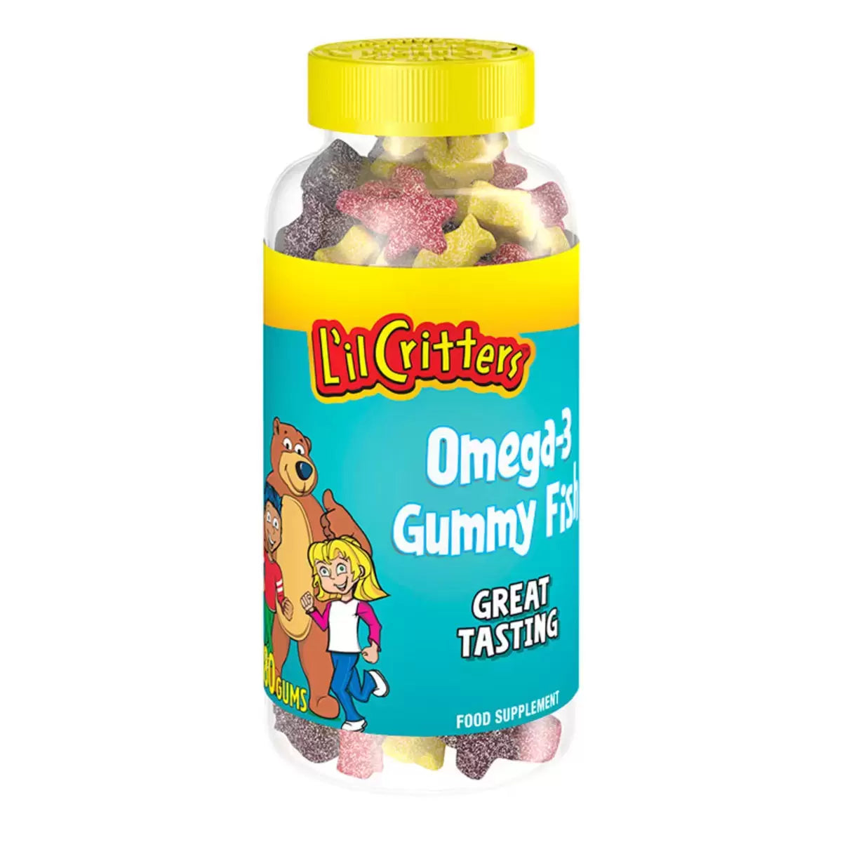 L'il Critters Omega-3 Gummy Fish Chewable Food Supplement, 180 Pack (90 Servings),multiple option