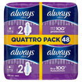 Always Ultra Long Size 2 Sanitary Towels With Wings, 48 Pads, multiple option