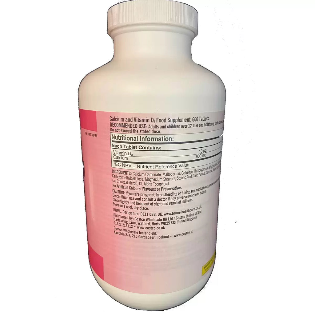Kirkland Signature Calcium & Vitamin D3, 600 Count, multiple options