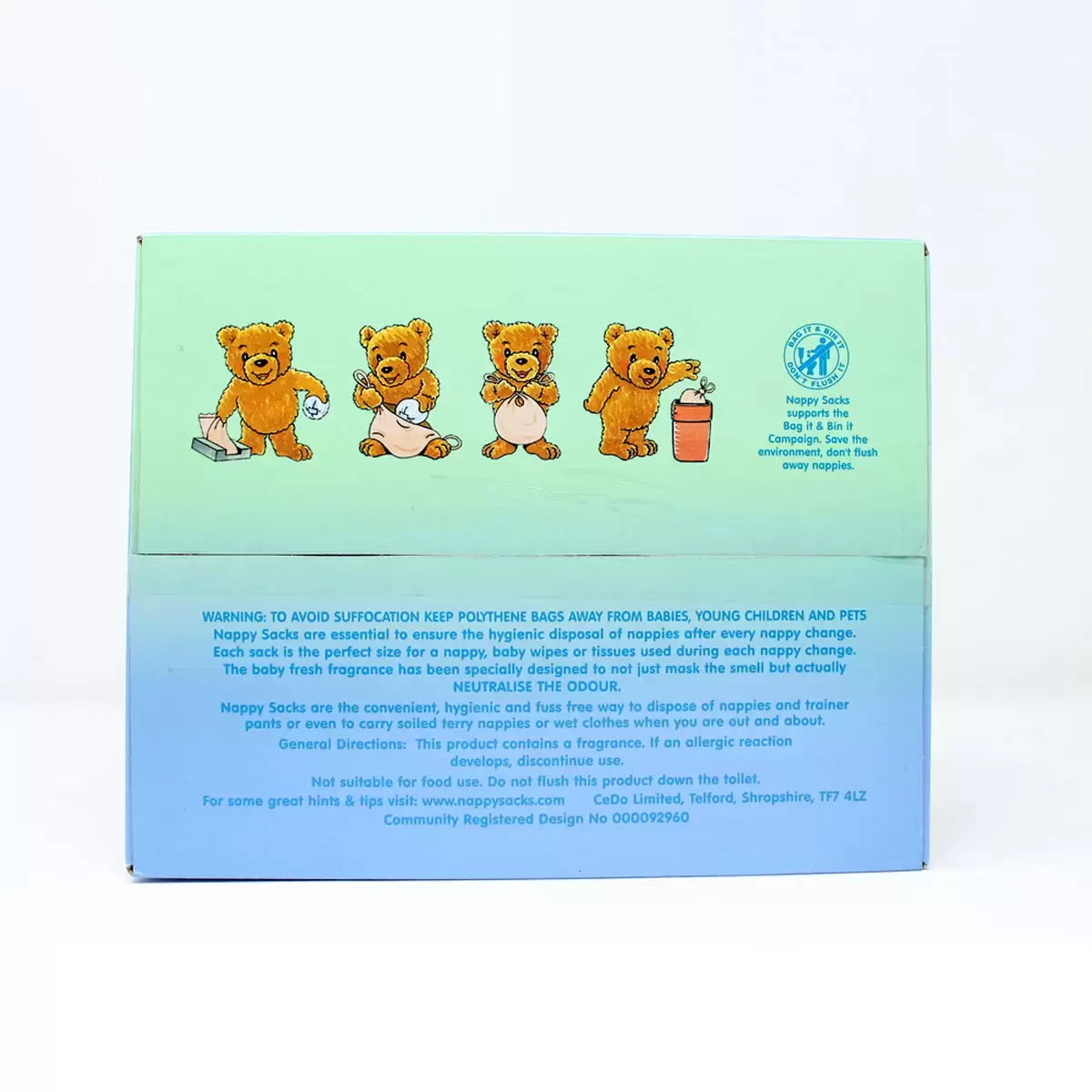 Original Nappy Sacks, 4 x 200 Pack
