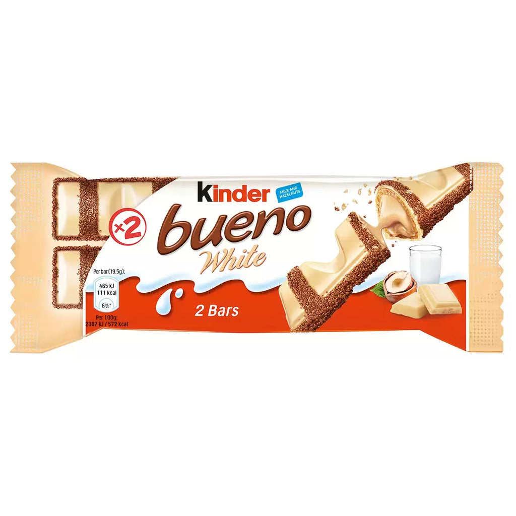 Kinder Bueno White Chocolate Bar, 30 x 39g, multiple option