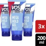 VO5 Mega Hold Hair Styling Gel 200ml (Pack of 3)