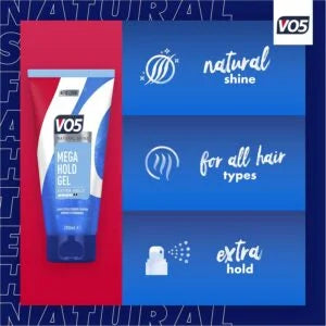 VO5 Mega Hold Hair Styling Gel 200ml (Pack of 3)