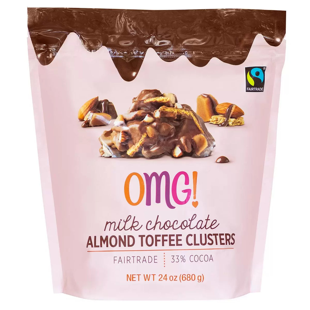OMG! Milk Chocolate Almond Toffee Clusters, 680g, multiple option