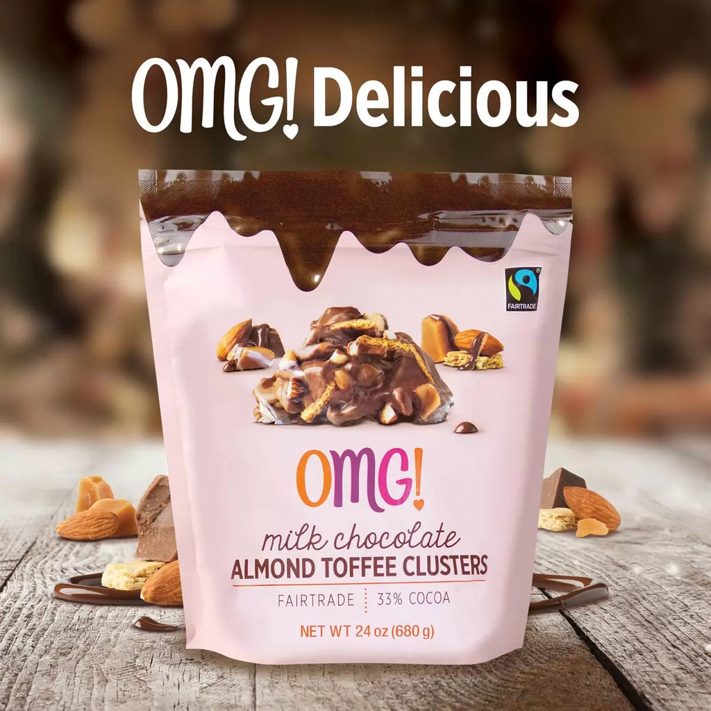 OMG! Milk Chocolate Almond Toffee Clusters, 680g, multiple option