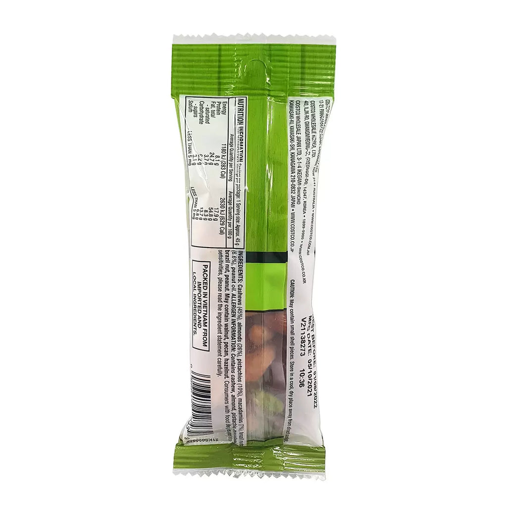 Kirkland Signature Unsalted Mixed Nut Snack Packs, 21 x 45g