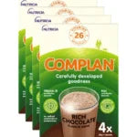 Complan Rich Chocolate Flavour Drink, 4 x 55g Sachets – Pack of 4