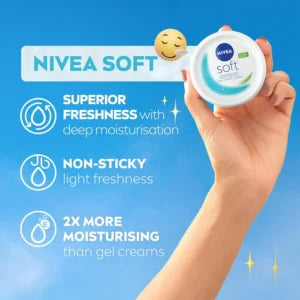 NIVEA Soft Moisturising Cream (500ml), A 500 ml (Pack of 1)
