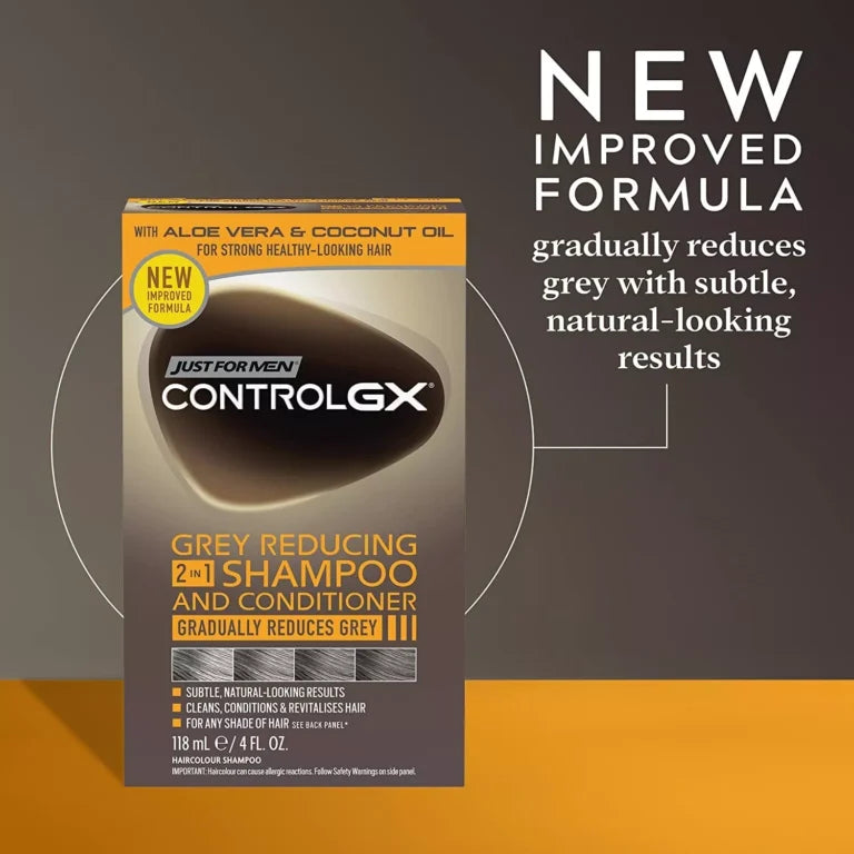 Just for men Control GX-2-in-1 Shampoo & Conditioner for Grey Hair ( Pack Of 3 )