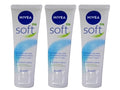 Nivea Soft Moisturiser Cream for Face Hands And Body 75ml Pack Of 3