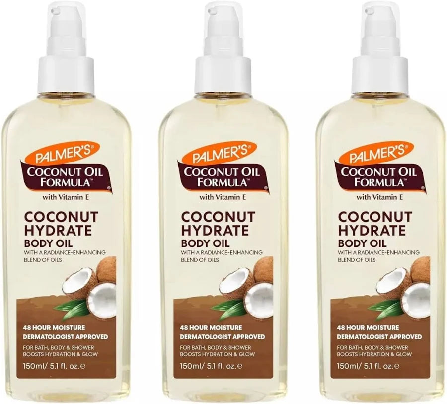 3x Palmers Coconut Hydrate Body Oil Spray 150 Ml